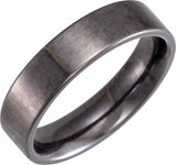 Tantalum 6 mm Comfort-Fit Flat Band Size 7