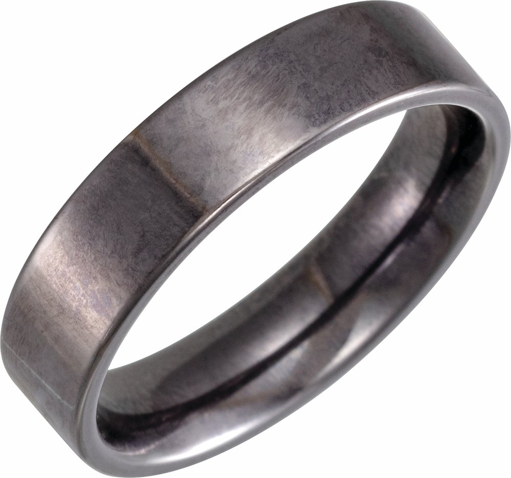 Tantalum 6 mm Comfort-Fit Flat Band Size 8.5