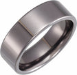 Tantalum 8 mm Comfort-Fit Flat Band Size 5.5