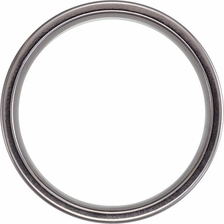 Tantalum 8 mm Comfort-Fit Flat Band Size 7
