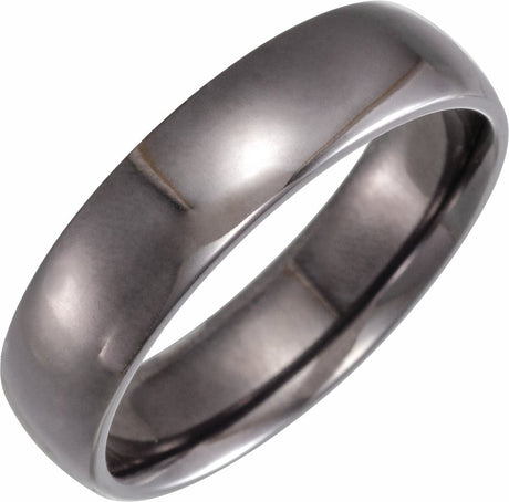 Tantalum 6 mm Comfort-Fit Half Round Band Size 7