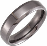 Tantalum 6 mm Beveled Comfort-Fit Band Size 7