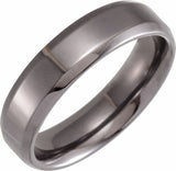 Tantalum 6 mm Beveled Comfort-Fit Band Size 9