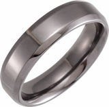 Tantalum 6 mm Beveled Comfort-Fit Band Size 8