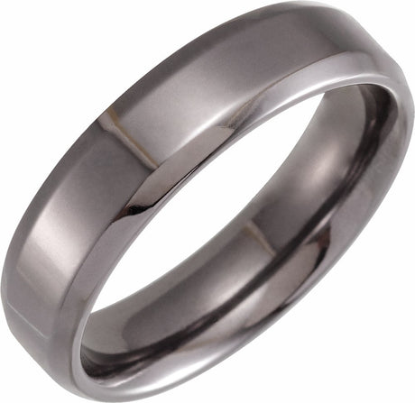 Tantalum 6 mm Beveled Comfort-Fit Band Size 8