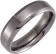 Tantalum 6 mm Beveled Comfort-Fit Band Size 7.5