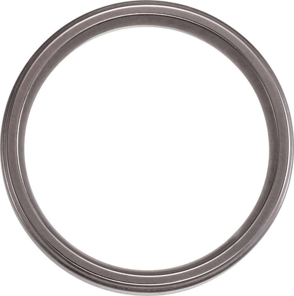 Tantalum 6 mm Stepped-Edge Comfort-Fit Flat Band Size 7
