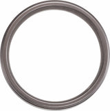 Tantalum 6 mm Stepped-Edge Comfort-Fit Flat Band Size 7