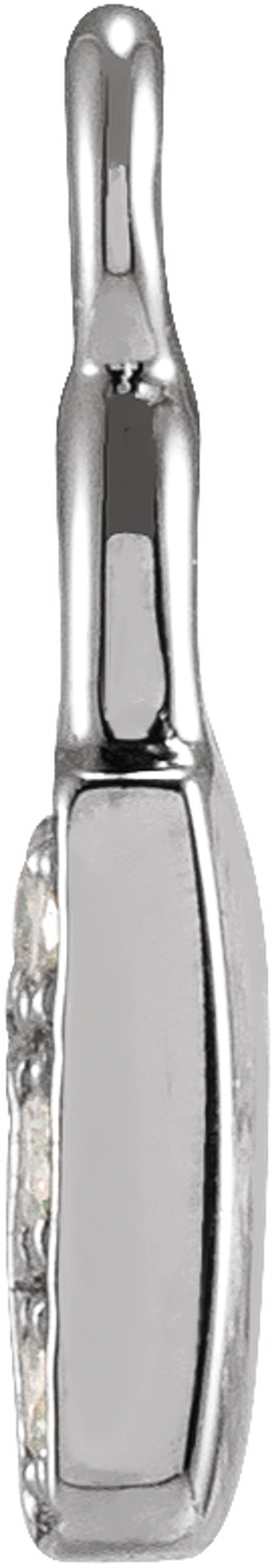 14K White Petite Pavé™ .035 CTW Natural Diamond Lock Dangle