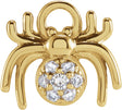 14K Yellow Petite Pavé™ .03 CTW Natural Diamond Spider Dangle
