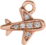 14K Rose Petite Pavé™ .025 CTW Natural Diamond Plane Dangle