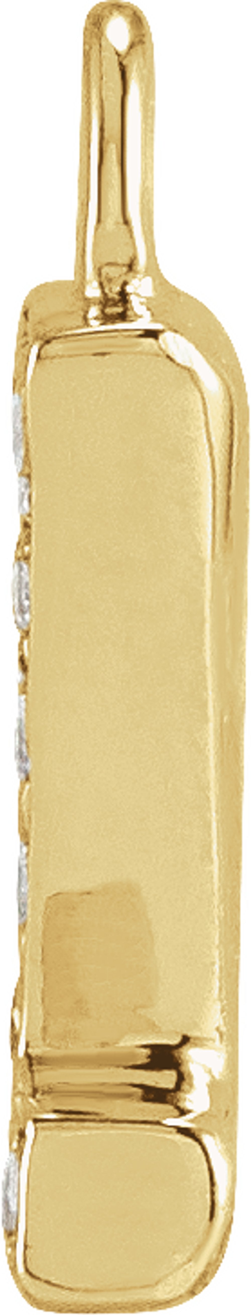 14K Yellow Petite Pavé™ .03 CTW Natural Diamond Initial Z Dangle