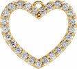 14K Yellow .03 CTW Natural Diamond Heart Dangle