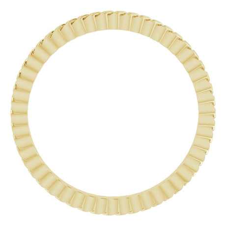 14K Yellow Gold 2 mm Chain Link Band Size 7