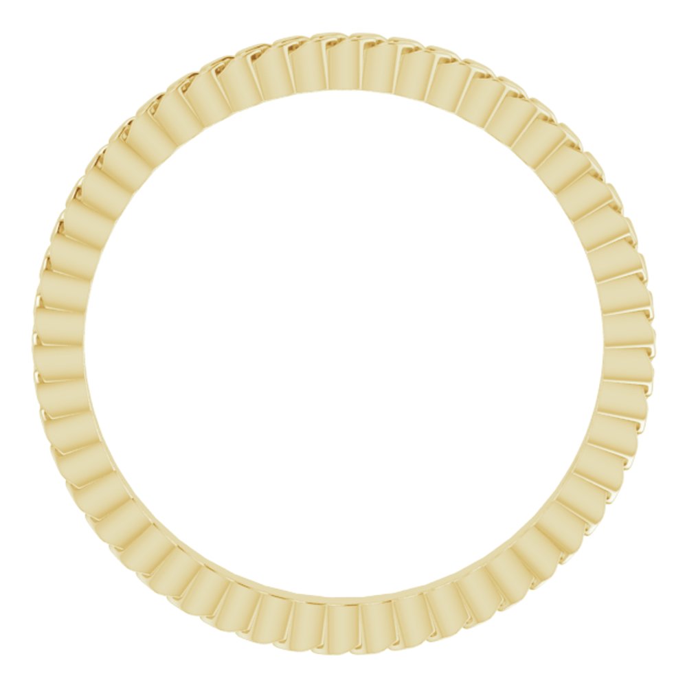 14K Yellow Gold 2 mm Chain Link Band Size 7