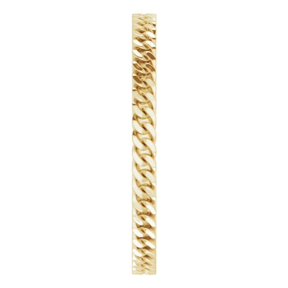 10K Yellow Gold 2 mm Chain Link Band Size 7