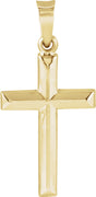 14K Yellow Gold 17x12 mm Cross Pendant