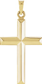 14K Yellow 27.7x16.4 mm Cross Pendant