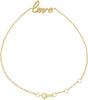14K Yellow Love 6 1/2-7 1/2" Bracelet