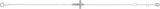 14K White Gold Engravable Cross 6 1/2-7 1/2" Bracelet