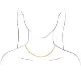 14K White 3.85 mm Paperclip-Style 18" Chain