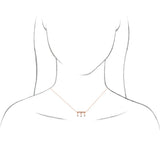 14K White 1/5 CTW Natural Diamond Fringe Bar 18" Necklace