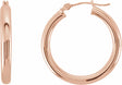 14K Rose Gold Tube 25 mm Hoop Earrings