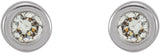 14K White Gold .02 CTW Natural Diamond Micro Bezel-Set Earrings