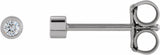 14K White Gold .04 CTW Natural Diamond Micro Bezel-Set Earrings