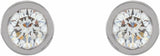 14K White 1/10 CTW Lab-Grown Diamond Micro Bezel-Set Earrings