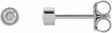 14K White Gold 1/2 CTW Lab-Grown Diamond Micro Bezel-Set Earrings