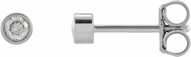 14K White Gold 1 CTW Lab-Grown Diamond Micro Bezel-Set Earrings