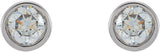 14K White 1/8 CTW Lab-Grown Diamond Micro Bezel-Set Earrings