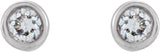 14K White .03 CTW Natural Diamond Micro Bezel-Set Earrings
