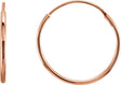 14K Rose Endless Tube 15 mm Hoop Earring