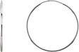 14K White Gold Endless Tube 24 mm Hoop Earring