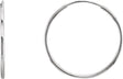 14K White Gold Endless Tube 20 mm Hoop Earring