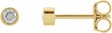 14K Yellow Gold 1/2 CTW Lab-Grown Diamond Micro Bezel-Set Earrings