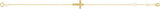14K Yellow Gold Engravable Cross 6 1/2-7 1/2" Bracelet