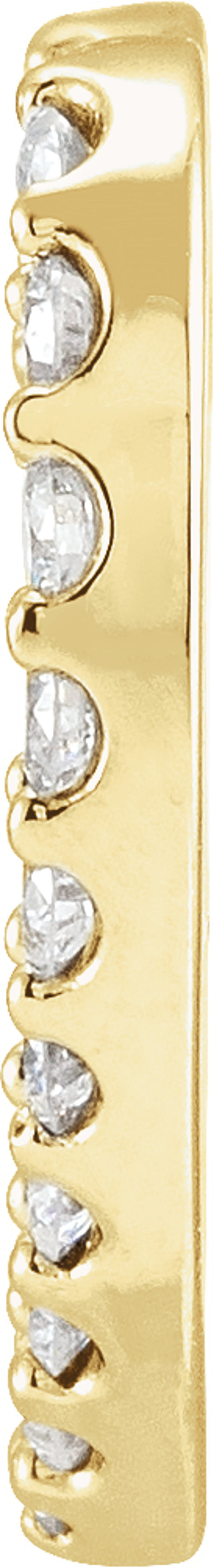 14K Yellow .03 CTW Natural Diamond Heart Dangle