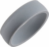 Gray Silicone 7 mm Comfort-Fit Half Round Band Size 5