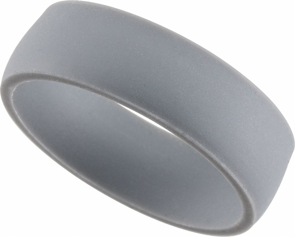 Gray Silicone 7 mm Dome Comfort-Fit Band