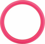 Pink Silicone 7 mm Comfort-Fit Half Round Band Size 5