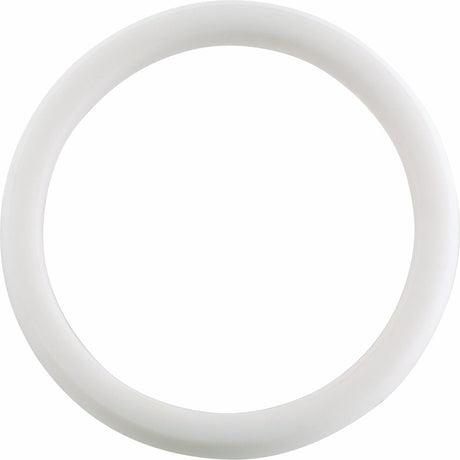 White Silicone 7 mm Comfort-Fit Half Round Band