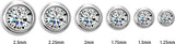 14K White Gold 1/10 CTW Lab-Grown Diamond Micro Bezel-Set Earrings