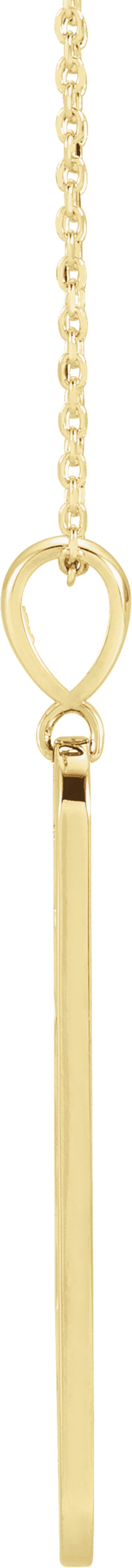 14K Yellow Gold .01 CTW Natural Diamond Moon Phase Bar 16-18" Necklace