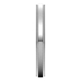 14K White 2.5 mm Milgrain Stepped-Edge Comfort-Fit Flat Band Size 5