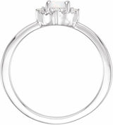 Sterling Silver Lab-Grown White Opal & .04 CTW Natural Diamond Halo-Style Ring 