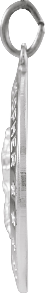 Sterling Silver 25 mm St. Christopher Medal