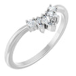 14K White Gold 1/6 CTW Lab-Grown Diamond Contour Band